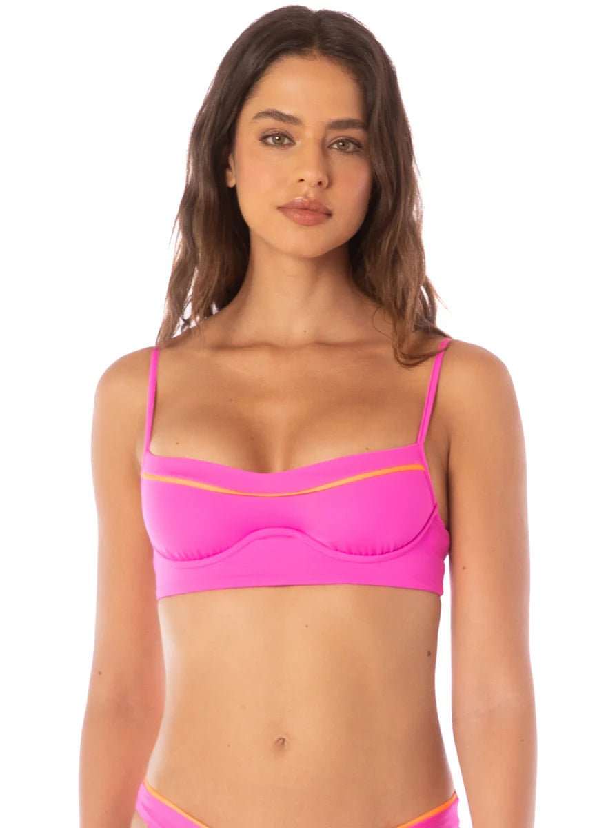 MAAJI Poppy Pink Shore Unmolded Underwire Bikini Top - The Salty BabeSwim Tops