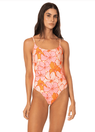 MAAJI Retro Bloom Luster One - Piece Swimsuit - Open Pink - The Salty BabeOne Piece Swimsuits