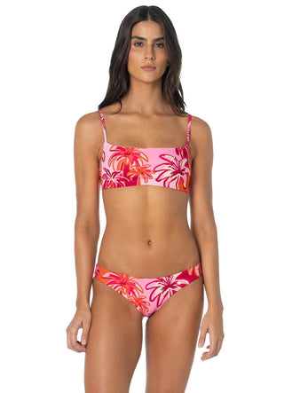 MAAJI Romantic Tapestry Flirt Low Rise Thin Side Bikini Bottom in Pink