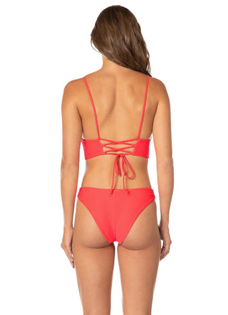 MAAJI Sunset Punch Iconic Low Rise Thin Side Bikini Bottom - Lacre - The Salty BabeSwim Bottoms