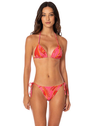 MAAJI Water Blossom Shining Low Rise Tie Side Bikini Bottom - Pink Overflow - The Salty BabeSwim Bottoms