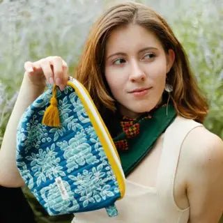 Maggie Quilted Zipper Pouch - The Salty BabePouch