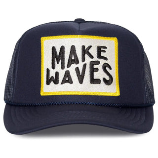 Make Waves Trucker Hat - Navy - The Salty BabeHats