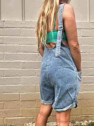 Maxwell Denim Shortalls - The Salty BabeClothing