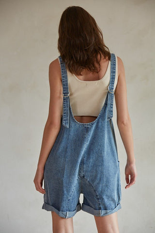 Maxwell Denim Shortalls - The Salty BabeClothing