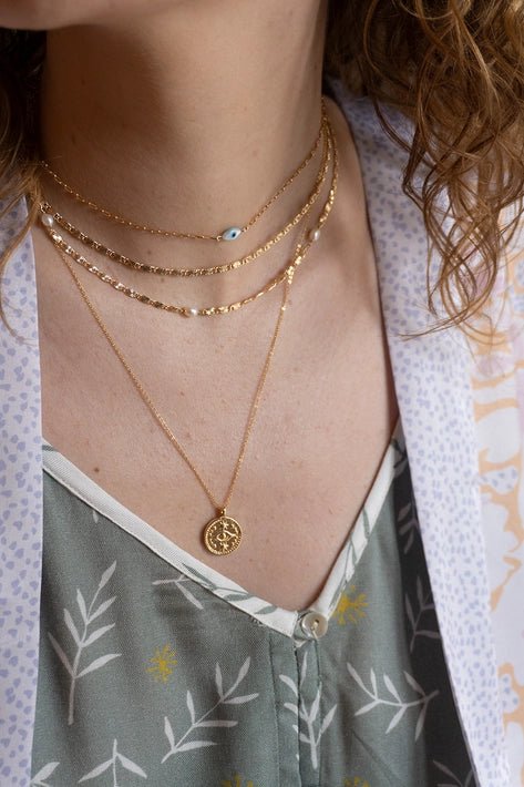 MAY MARTIN Evil Eye Necklace - The Salty BabeJewelry