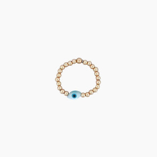 MAY MARTIN Evil Eye Stretch Ring - The Salty BabeRings