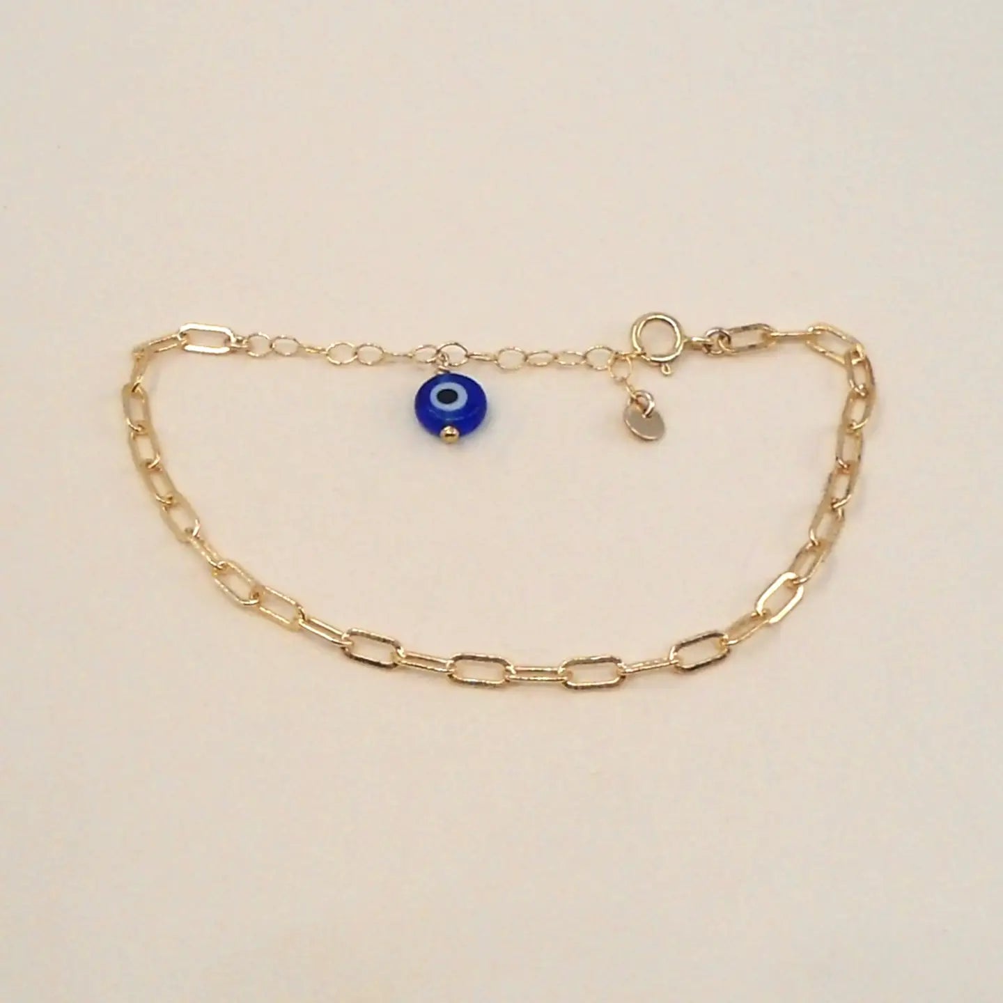 MAY MARTIN Link Chain w/ Evil Eye & Coin Bracelet - The Salty BabeJewelry