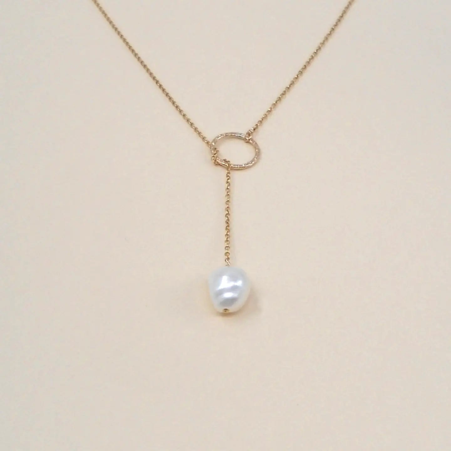 MAY MARTIN Pearl Pull - Thru Necklace - The Salty BabeJewelry