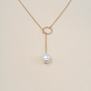 MAY MARTIN Pearl Pull - Thru Necklace - The Salty BabeJewelry