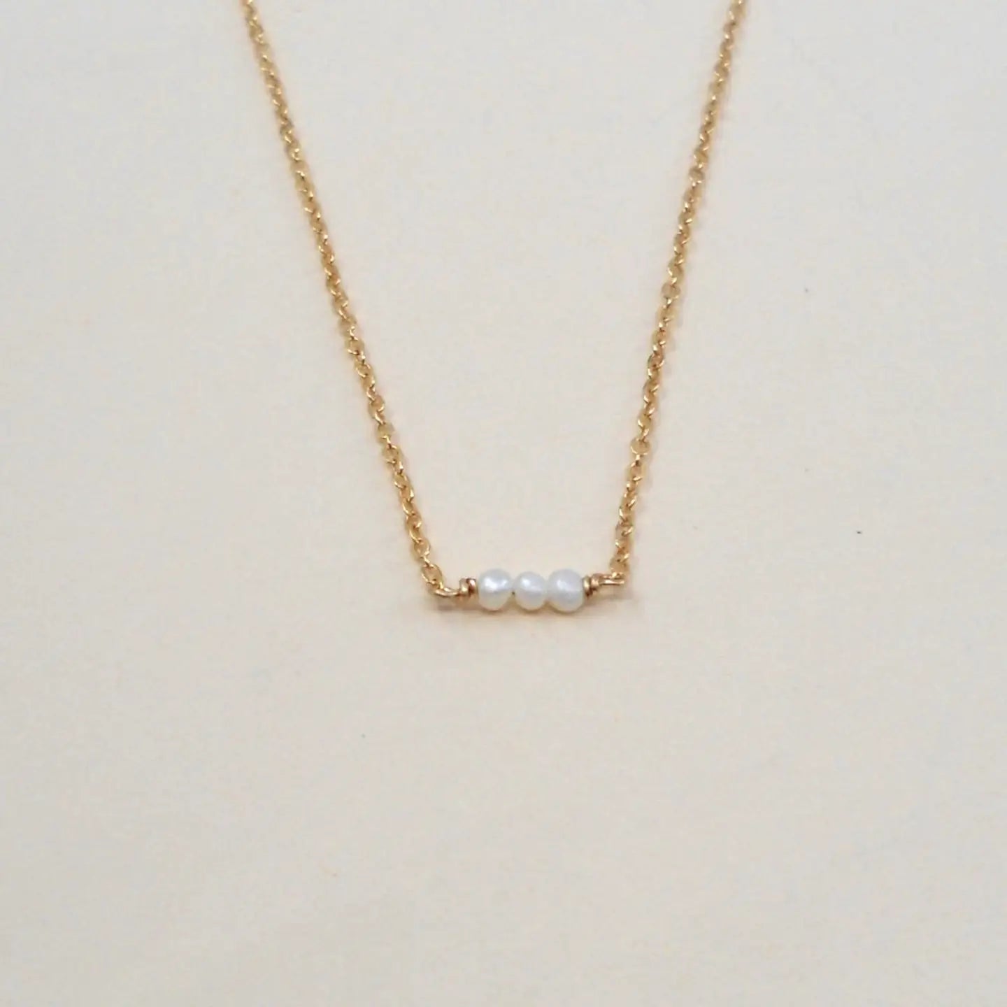 MAY MARTIN Three Pearl Necklace - The Salty BabeJewelry