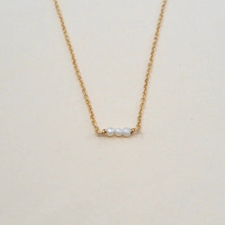 MAY MARTIN Three Pearl Necklace - The Salty BabeJewelry