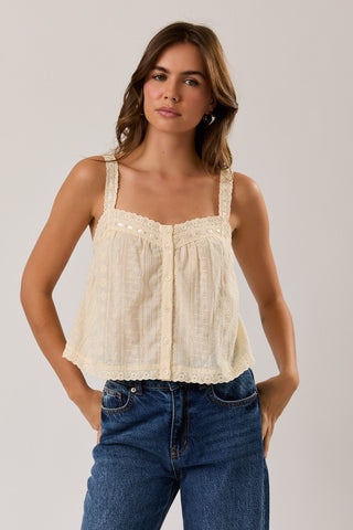 Meadow Eyelet Tank - The Salty BabeTop