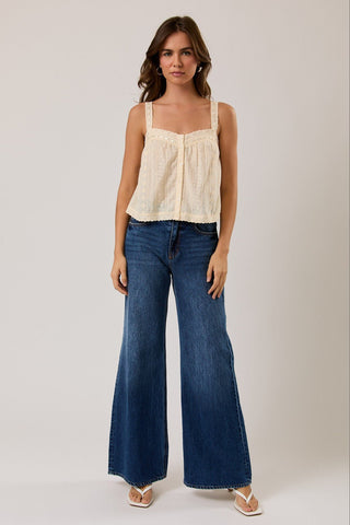 Meadow Eyelet Tank - The Salty BabeTop