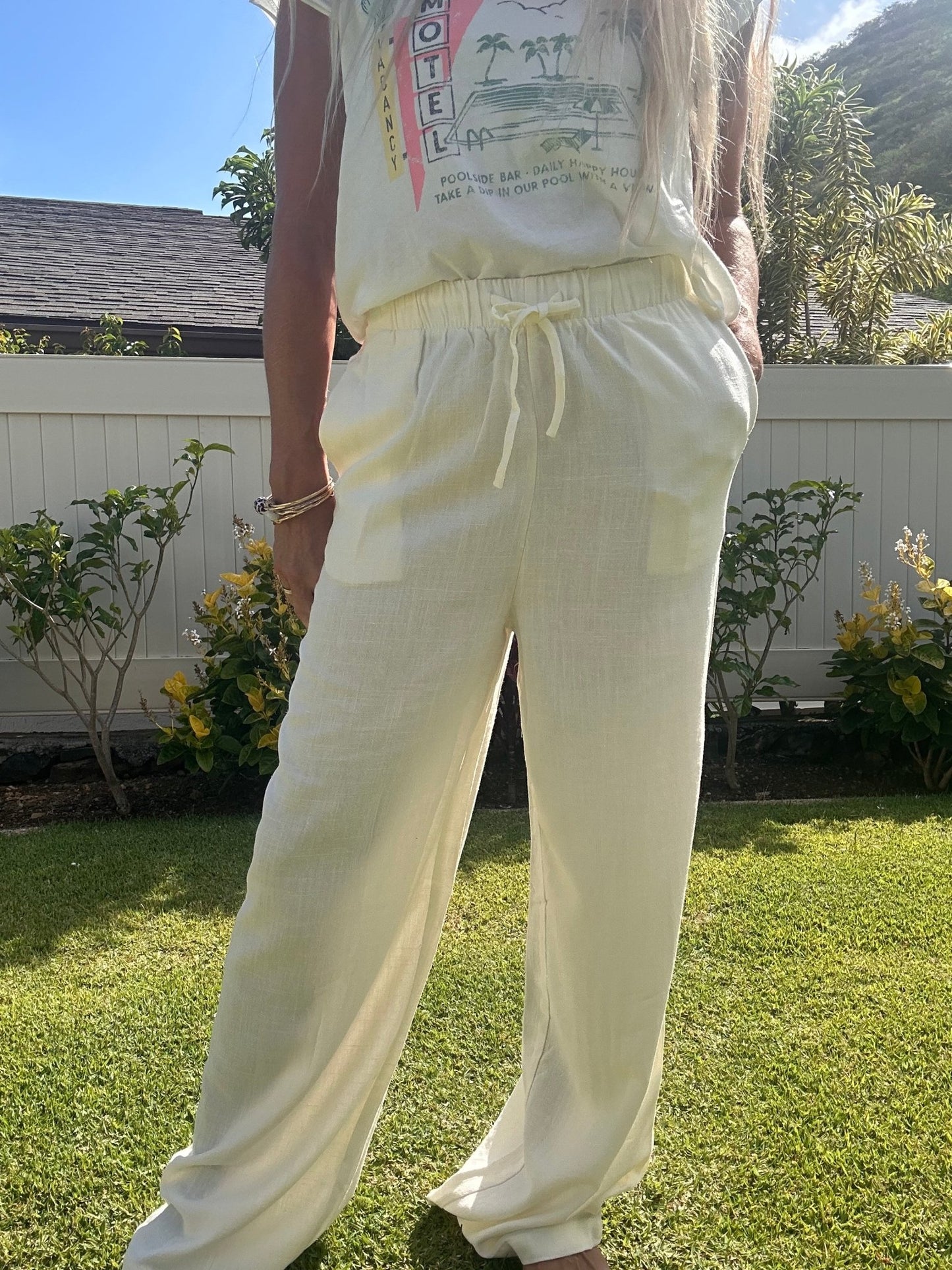 Mediterranean Stroll linen pant Cobalt / Medium Mediterranean Stroll linen pant Cobalt / Medium