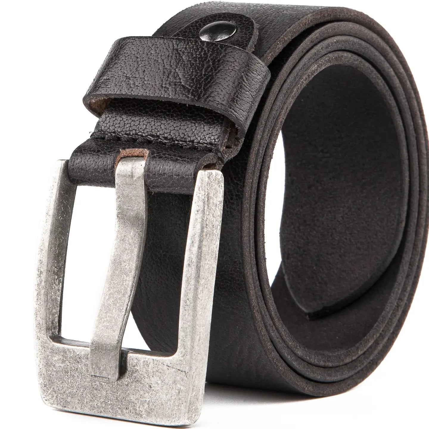Mens Square Buckle Leather Belt - The Salty Babemens