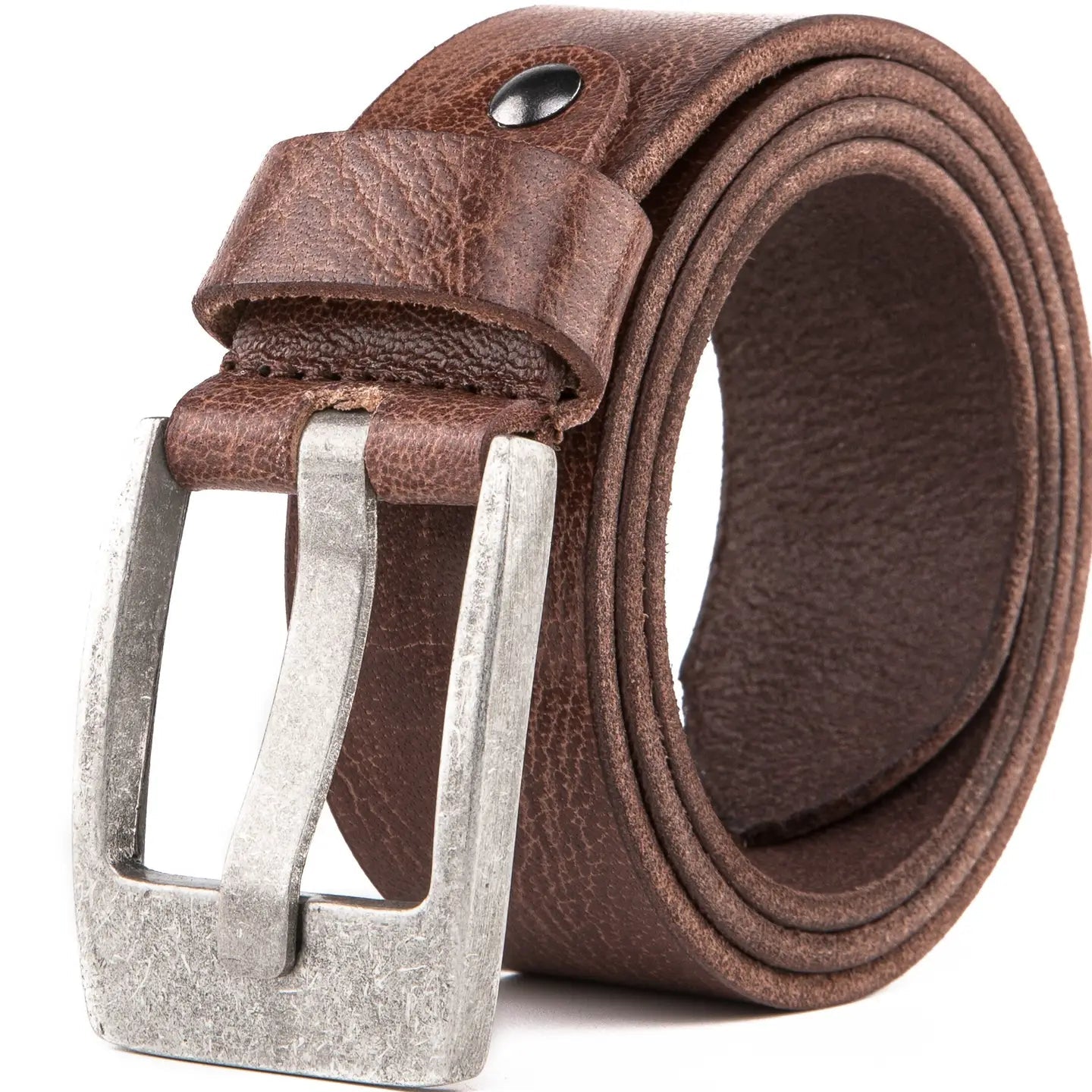Mens Square Buckle Leather Belt - The Salty Babemens