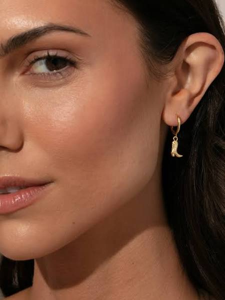 Mini Cowboy Boot hoop drop earrings - The Salty BabeJewelry