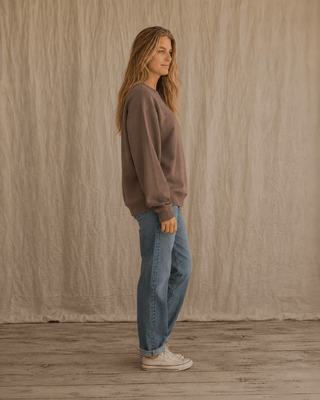 Mocha Oversized Crewneck Sweatshirt - The Salty BabeSweatshirt
