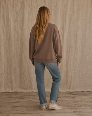 Mocha Oversized Crewneck Sweatshirt - The Salty BabeSweatshirt