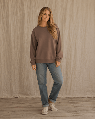 Mocha Oversized Crewneck Sweatshirt - The Salty BabeSweatshirt