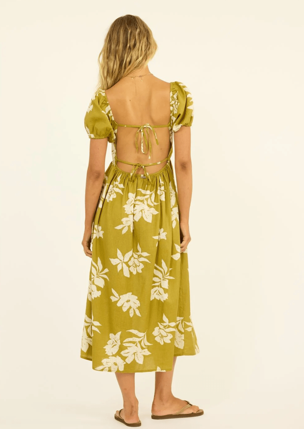 woven midi dress Moss Amor Woven Midi Dress
