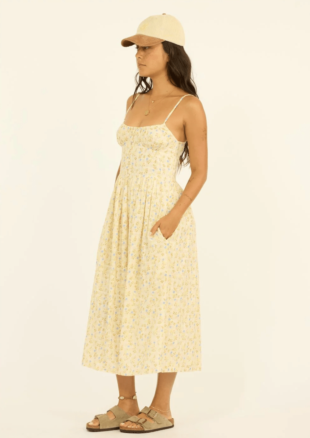 My Kinda Dream Woven Midi Dress - Sea Salt - The Salty BabeDresses