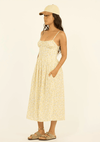 My Kinda Dream Woven Midi Dress - Sea Salt - The Salty BabeDresses