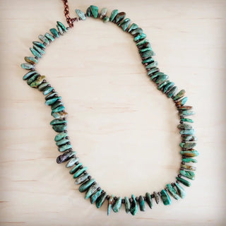 Natural Turquoise Stacked Stone Necklace - The Salty BabeJewelry
