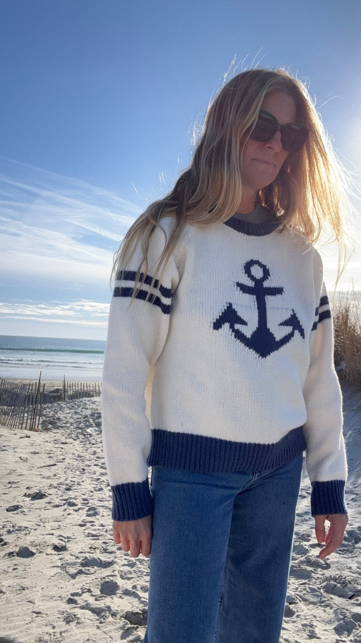 Newport Anchor Sweater - The Salty BabeSweaters