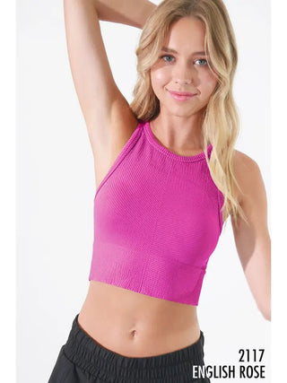 NIKIBIKI Chevron High Neck Crop Top - The Salty BabeTop
