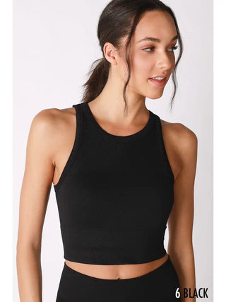 NIKIBIKI Chevron High Neck Crop Top - The Salty BabeTop