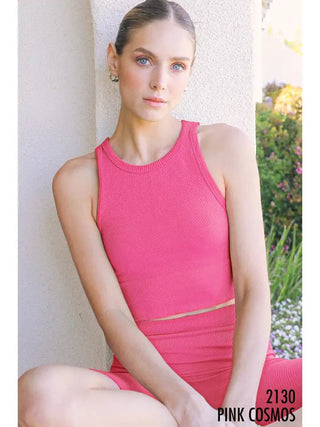 NIKIBIKI Chevron High Neck Crop Top - The Salty BabeTop