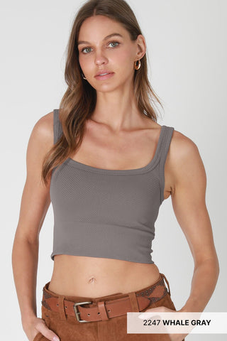 NIKIBIKI Chevron Ribbed Crop Top - The Salty BabeTop