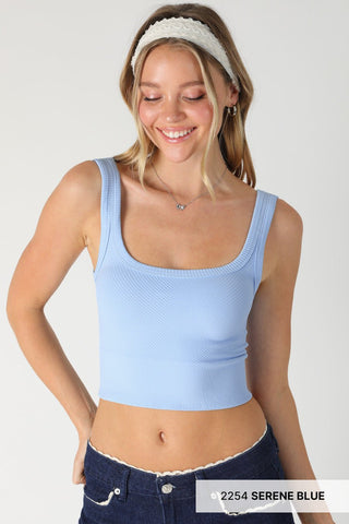 NIKIBIKI Chevron Ribbed Crop Top - The Salty BabeTop