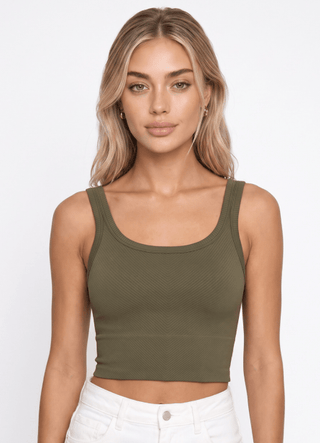NIKIBIKI Chevron Ribbed Crop Top - The Salty BabeTop
