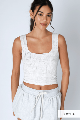 NIKIBIKI Double Lace Square Crop Top - The Salty BabeTank Tops
