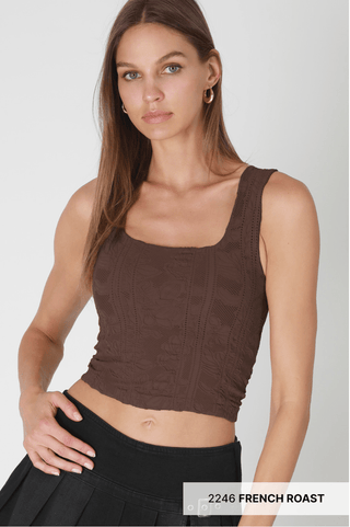 NIKIBIKI Double Lace Square Crop Top - The Salty BabeTank Tops