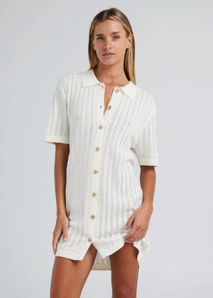 Oasis knit shirt dress