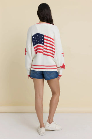 OD American Flag Knit Cardigan - The Salty BabeSweaters