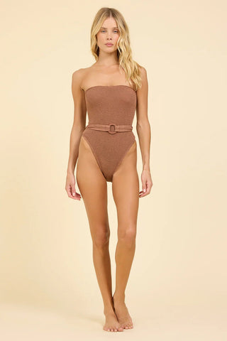 OD Krinkle Tube One - Piece Swimsuit with Belt - The Salty BabeOne Piece Swimsuits