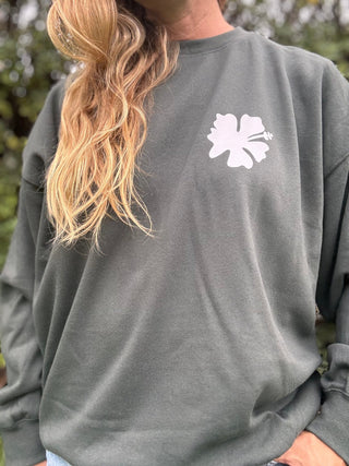 OMMS Hibiscus Crewneck Sweatshirt - The Salty BabeFleece Tops