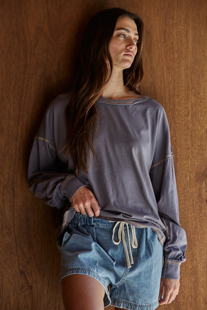Owen Oversized Top - The Salty BabeLong Sleeve Tops