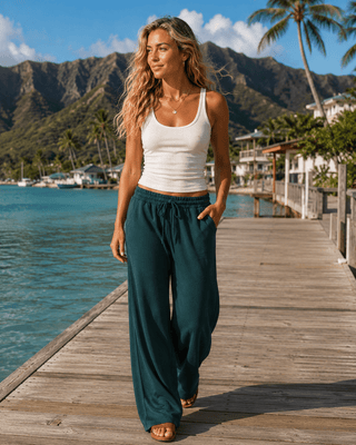 Palm Shade Straight Leg Pant - The Salty BabePants