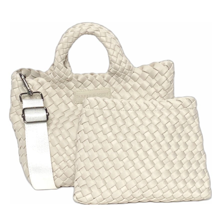 PARKER & HYDE Mini Woven Tote Bag - Bone – The Salty Babe
