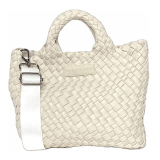 PARKER & HYDE Mini Woven Tote Bag - Bone - The Salty BabeBags