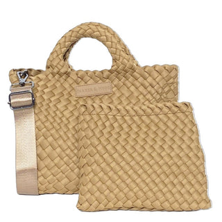 PARKER & HYDE Mini Woven Tote Bag - Camel - The Salty BabeBags
