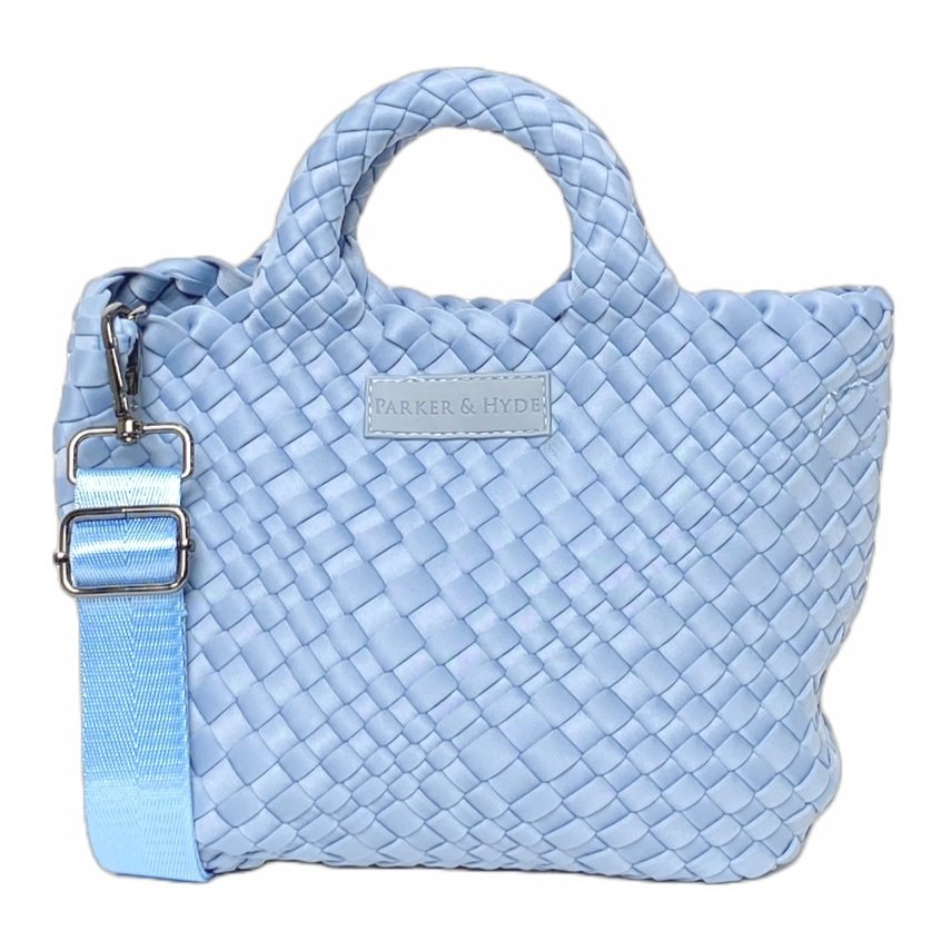 PARKER & HYDE Mini Woven tote bag - Denim - The Salty BabeBags
