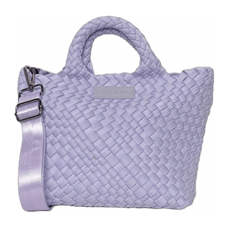PARKER & HYDE Mini Woven Tote Bag - Lilac - The Salty BabeBags