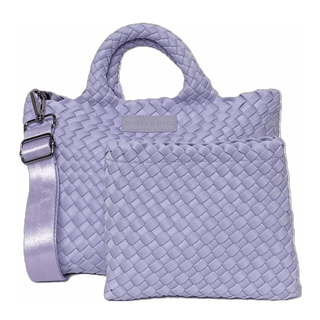 PARKER & HYDE Mini Woven Tote Bag - Lilac - The Salty BabeBags